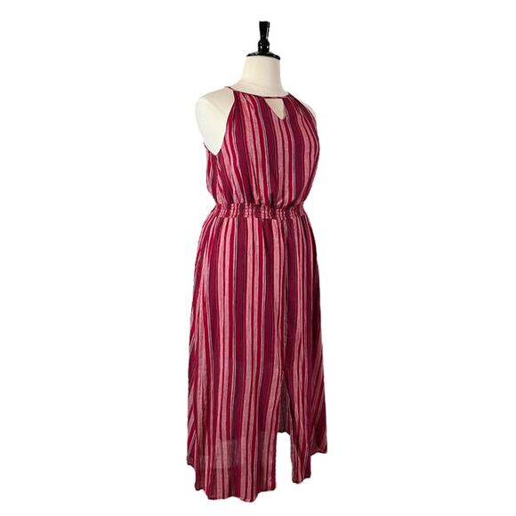 Universal Thread Target Maxi Dress Halter Neck Cotton Red Stripe Women’s 0X - Picture 2 of 12